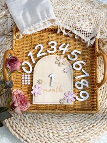 Newborn Baby Month Card Little Daisy Milestone Growth Commemorative Card - Multicolor - View 7