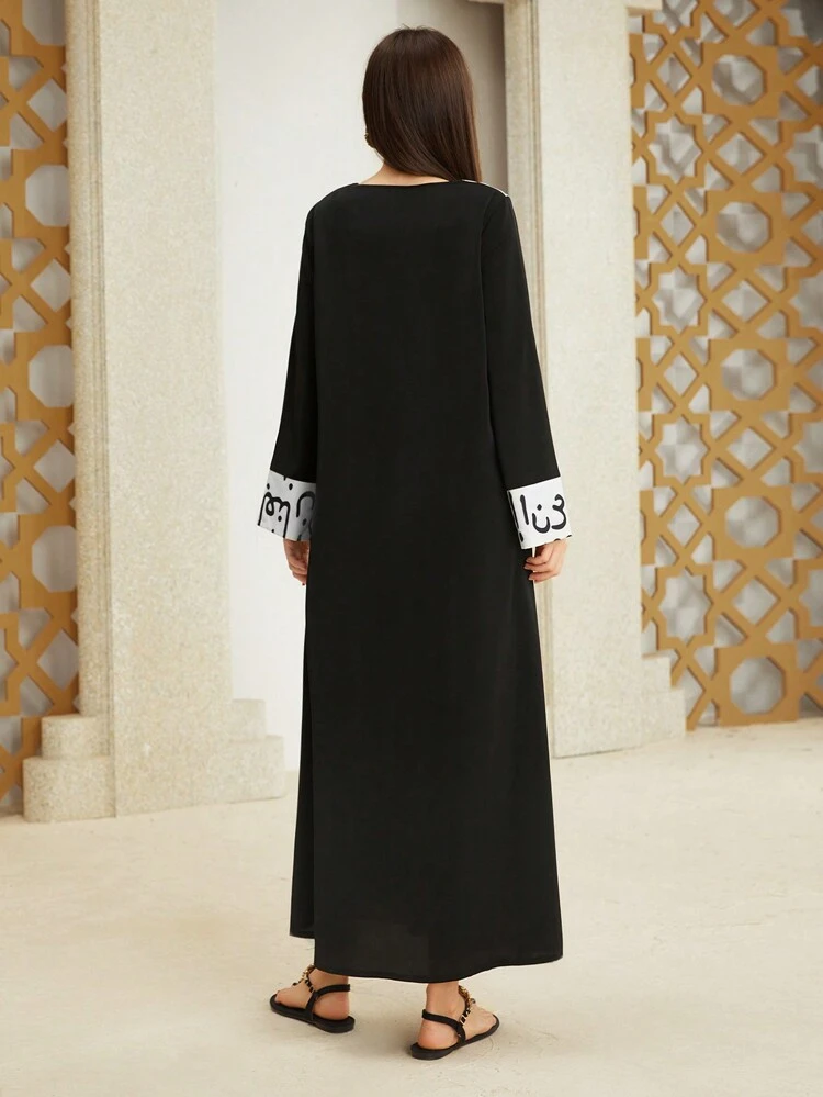 Women's Square Neck Long Sleeve Dress