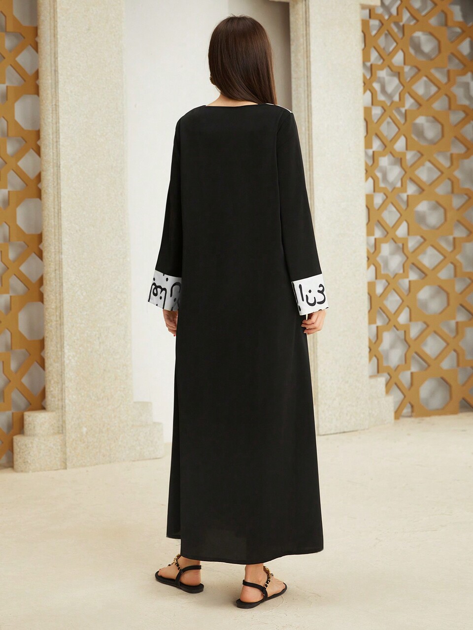Women's Square Neck Long Sleeve Dress