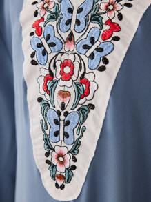 SHEIN Dziewczyny Elegancki Kwiatowy Nadrukowany Patchwork Sukienki