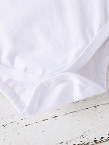 Baby Boy's St. Patrick's Day Clover Printed Bodysuit For Spring And Summer - White - View 6