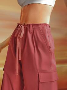 GLOWMODE 舒適的運輸可調節束帶褲 - 宇宙塵土紅 - 查看 5