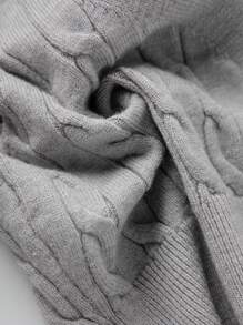 Lunelith SHEIN Lunessa Graues Ärmelloses Strickoberteil Für Damen Mit Umlegekragen