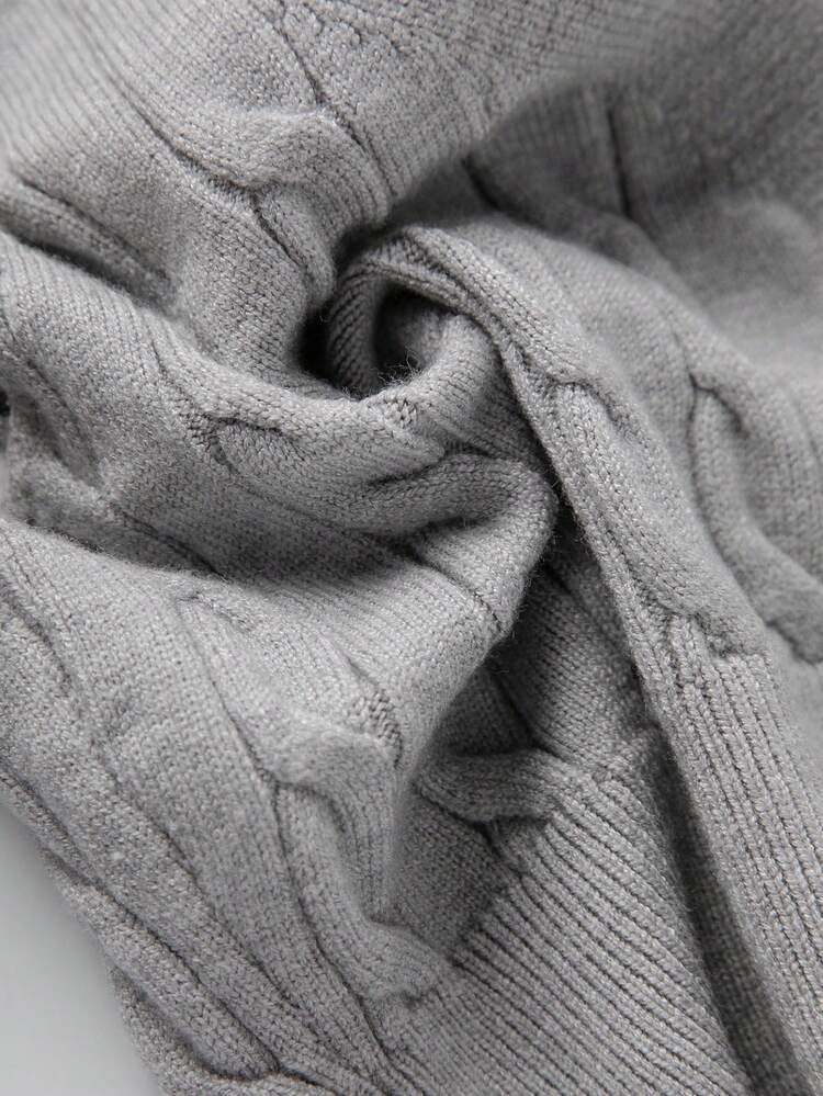 Women's Gray Sleeveless Knit Top With Turn-Down Collar