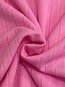 Fashionable Bodycon Zipper Ribbed Soft And Sexy Nightclub Mini Dress - Dusty Pink - View 4