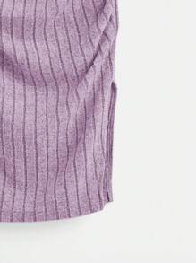 SHEIN EZwear 女士緊身無袖連衣裙 - 紫丁香色 - 查看 4