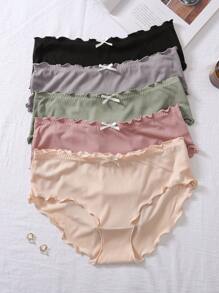 Women's Plus Size Underwear Decorated With Bowknot