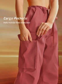 GLOWMODE 舒適的運輸可調節束帶褲 - 宇宙塵土紅 - 查看 2