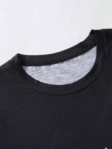 Manfinity Homme Men Letter Graphic Ombre Tee - Multicolor - View 4