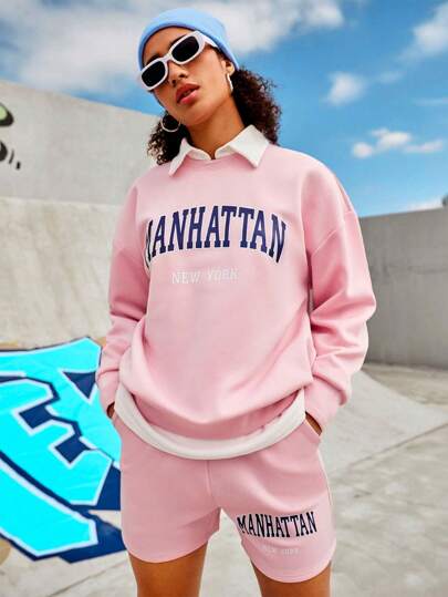 Streetz SHEIN Sport Women's Letter Printed Sports Set