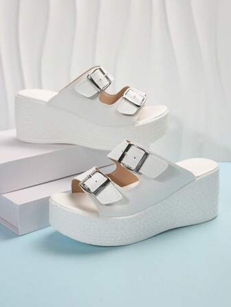 Sandalias de plataforma y cuña de moda para mujer, de verano