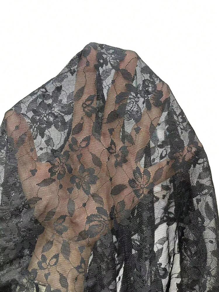 Lace Front-Tie Kimono Coat For Women Summer