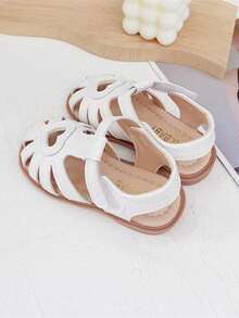 寶寶涼鞋,舒適、輕盈、時尚,設有掛鉤和環式閉合帶,適用於女孩 - 米色 - 查看 3
