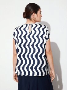 BizChic Plus Size Color Block Striped Shirt