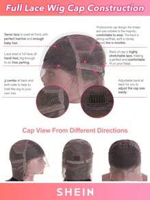 Full Lace Area + 150 Density + 10-14 Inches + Straight + Human Wig - SNatural - View 8