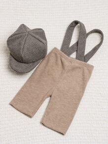 SHEIN 男嬰鋸齒形印花連身褲&帽拍攝套裝 - 彩色 - 查看 6