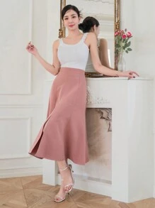 DAZY Top de tirantes tipo camisola ajustado al Body con encaje y unicolor para verano - Blanco - Ver 3