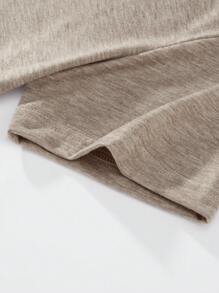 INAWLY Pattern Printed Short Sleeve Regular Fit T-Shirt Graphic Tees Women Tops - Khaki - View 5