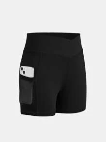 SHEIN Girlism Tween Girls' Knit Solid Color Fitted Casual Shorts 2pcs/Set - Multicolor - View 5