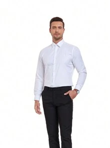 Camisa Blanca De Hombre Con Botones - Blanco - Ver 7