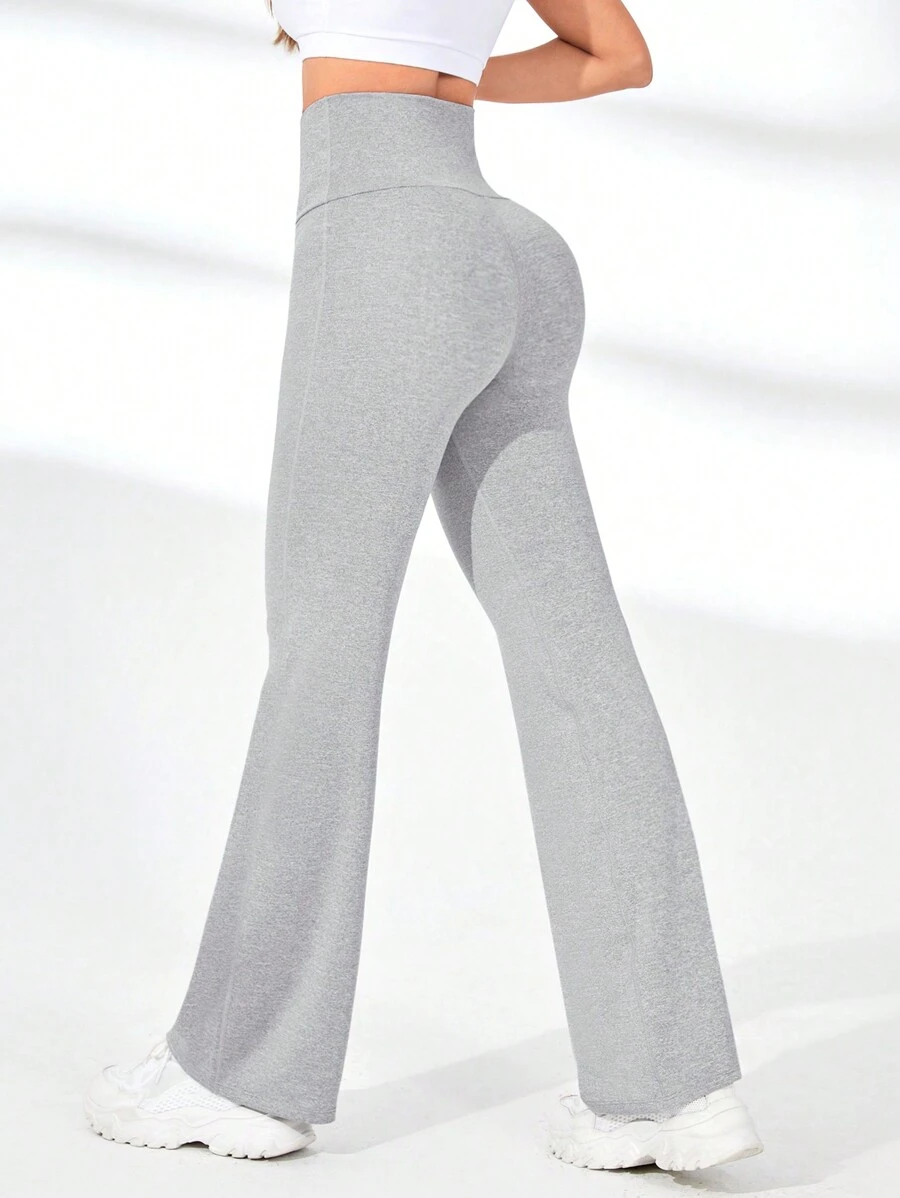 Easithlete Women's Sports Bell Bottoms - Grey - View 1