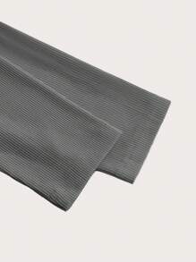 SHEIN MOOSTA Kích thước lớn Của phụ nữ Dễ thương Viền ren Tay áo dài Cơ sở Áo thun - Màu Xám nhạt - Xem 4