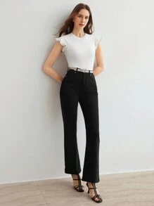 MOTF PREMIUM ÁO PHÔNG CÓ GÂN TAY LỖ ĐAN DÂY CHO NỮ, NGÀY VALENTINE - trắng - Xem 5