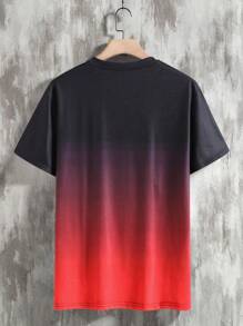 Manfinity Homme Men Letter Graphic Ombre Tee - Multicolor - View 2
