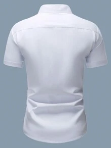 Manfinity Homme Chemise Pour Homme À Manches Courtes En Blocs De Couleurs