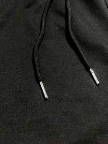 Aesthetic Post Nam Lá thư & Đầu bò In Eo dây rút Quần short - màu đen - Xem 3