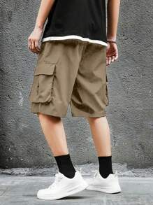 Men's Cargo Shorts - Khaki - View 2