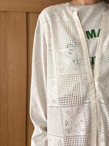 FRIFUL ملابس علوية نسائي بأكمام طويلة وأزرار وفتحات قطعة واحدة