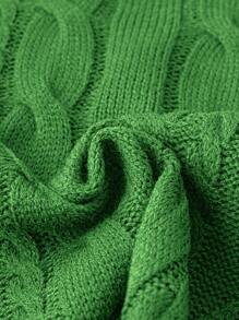 Calvaya Của phụ nữ Kích thước lớn Xoắn Dan Tay Raglan Áo len - màu xanh lá - Xem 5