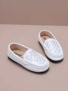 兒童白色網眼和閃粉休閒平底鞋 - 白色 - 查看 3
