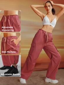 GLOWMODE 舒適的運輸可調節束帶褲 - 宇宙塵土紅 - 查看 3