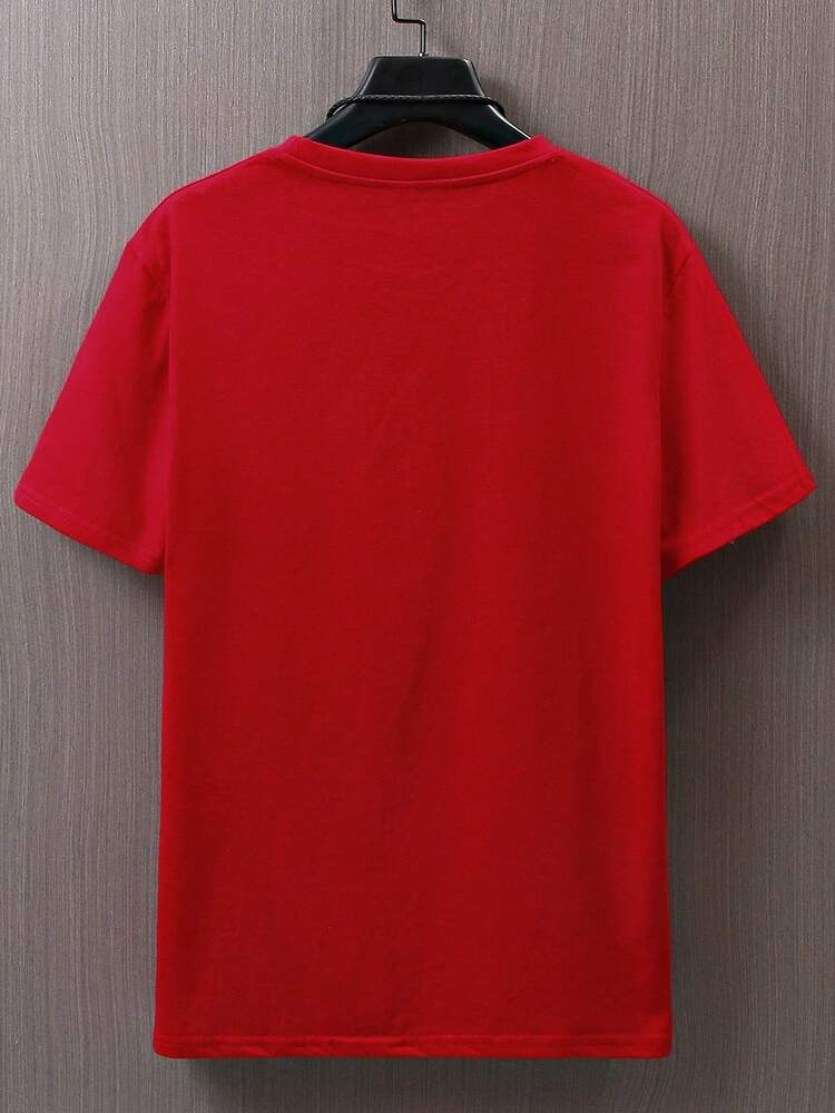 Men's Short Sleeve T-Shirt With Love Pattern