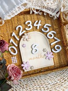 Newborn Baby Month Card Little Daisy Milestone Growth Commemorative Card - Multicolor - View 1