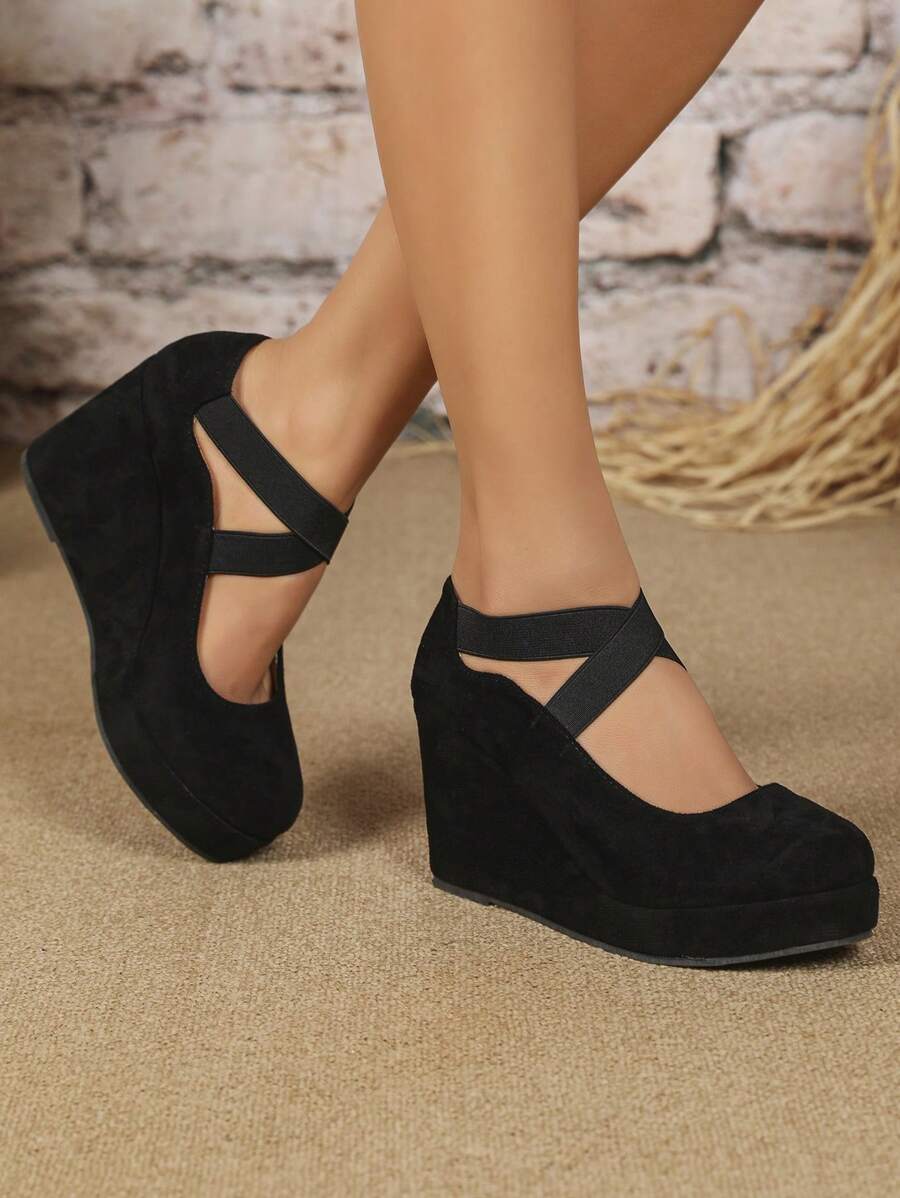 Của phụ nữ Đen Nêm & Nền tảng Giày dép - màu đen - Xem 1