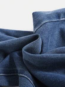 SHEIN Teen Boy Casual Mid-Rise Washed Denim Pants - Blue - View 6