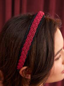 SHEIN Belle 女士时尚红色头带 优雅发带 发箍 - 彩色 - 查看 4