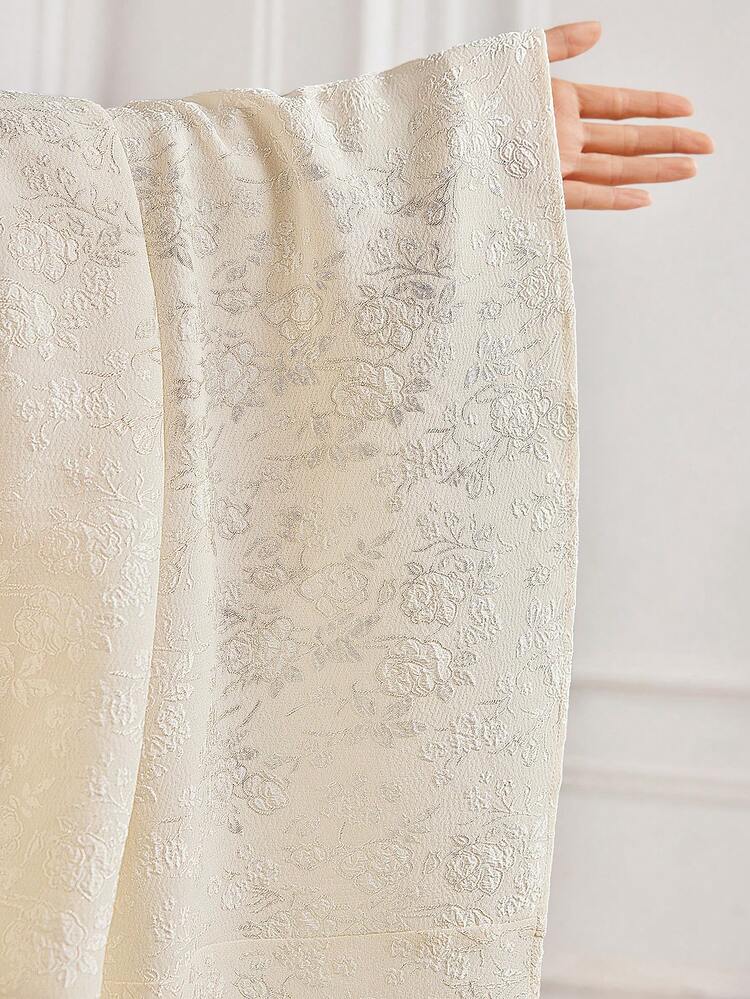 Women's Jacquard Waist-Cinched Ruffle Hem Dress Long Evening Dresses