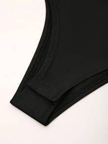 SHEIN 4pcs Solid Color Slim-Fit Strap Bodysuit