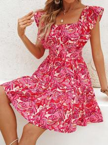 SHEIN VCAY Vacation Women's Summer Beach Valentine's Day Dress - Pink - View 6