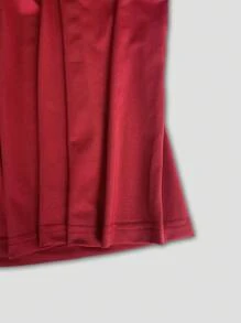 SHEIN Clasi Vestido De Talla Grande Con Cuello Asimétrico Y Mangas Largas