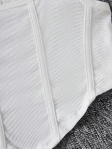 3 Piezas/juego De Tops Sin Mangas De Cuello Cuadrado De Punto Y Color Sólido Para Niñas Entre 10 Y 14 Años - Multicolor - Ver 3