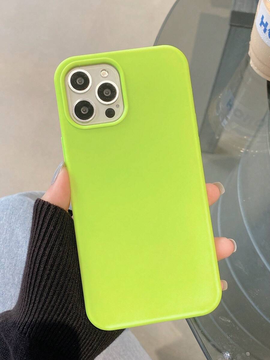 Vỏ điện thoại silicon trơn màu Neon Lime - màu xanh lá - Xem 1