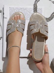 SHUZIA 女款平台楔形涼鞋 - 金色 - 查看 5