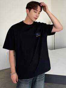 DAZY Men's Summer T-Shirt With Letter Print