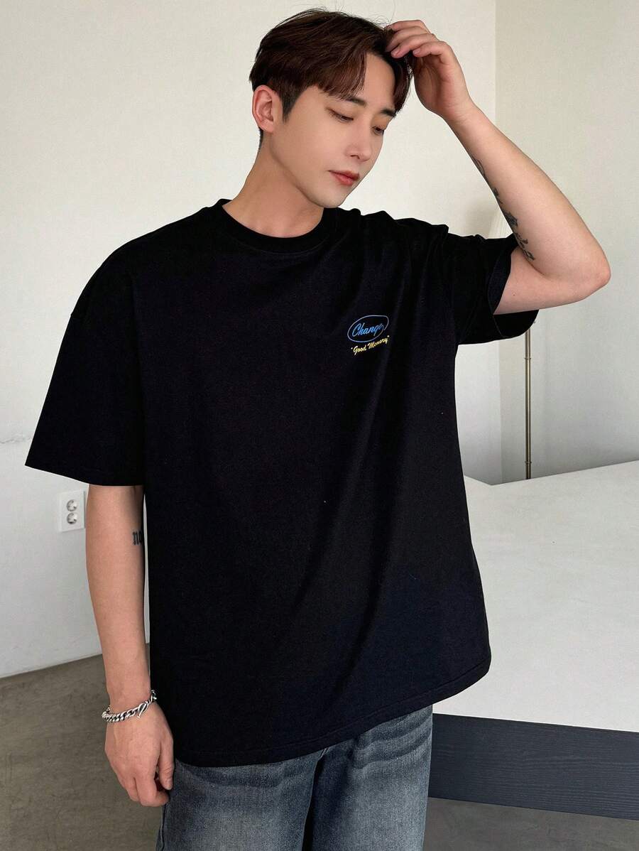 DAZY Men's Summer T-Shirt With Letter Print