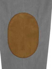 Men's Color Block Buttoned Half Placket Polo Shirt For Spring And Autumn, Fall, Long Sleeve Top - Grey - View 4